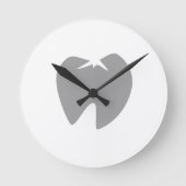 Zahnwecker Runde Wanduhr (Vorderseite)