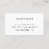 Zahnweiche Visitenkarte (Rückseite)