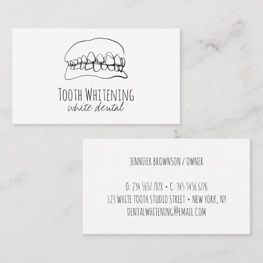 Zahnweiche Visitenkarte (Vorne/Hinten)