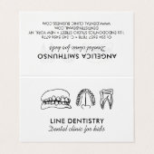 Zahnweißklinik Minimaler Zahnarzt Visitenkarten (Außenseite Aufgefaltet)