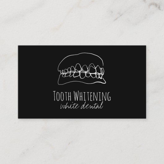 Zahnweißung zeichnend visitenkarte (Vorderseite)