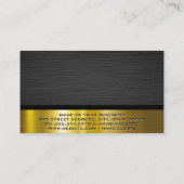 Zahnwerkzeuge | Gold Dark Metallic Visitenkarte (Rückseite)