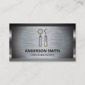 Zahnwerkzeuge | Metallic Brush Visitenkarte (Vorderseite)