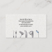 Zahnwerkzeuge | Metallische Visitenkarte (Rückseite)