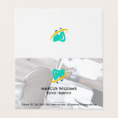 Zahnwerkzeuge | Zahnarztbüro Visitenkarten (Außenseite Aufgefaltet)