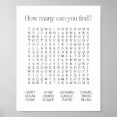 Zahnwörtersuche Poster (Vorne)