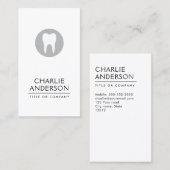 Zahnzahn-Logo vertikal, modern minimalistisch Visitenkarte (Vorne/Hinten)