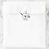 Zahnzahn Runder Aufkleber (Tasche)