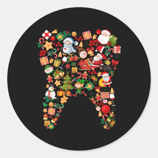 Zahnzahnarzt für Zahnfleisch Runder Aufkleber (Vorderseite)