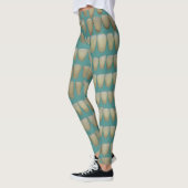Zahnzähne auf blauen Zahnärzten Leggings (Links)