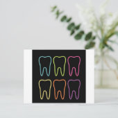 Zahnzahngrafik Postkarte (Stehend Vorderseite)