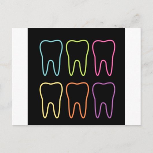 Zahnzahngrafik Postkarte (Vorderseite)