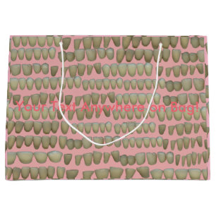 Zahnzahnmedizin Roten Zähne Zahnheilkunde Rosa Große Geschenktüte