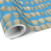 Zahnzahnmedizin Zahnspange Zahnspülung Zahndontie Geschenkpapier (Rolleneckpunkt)