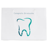 Zahnzahnmedizinischer Abschluss Große Geschenktüte (Vorderseite)