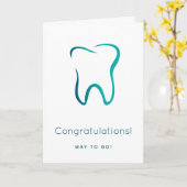 Zahnzahnmedizinischer Abschluss Karte (Gelbe Blume)