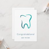 Zahnzahnmedizinischer Abschluss Karte (Vorderseite/Rückseite Beispiel)