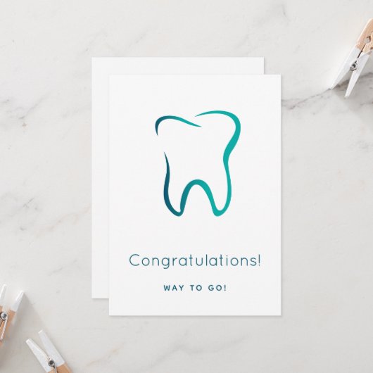 Zahnzahnmedizinischer Abschluss Karte (Vorderseite/Rückseite Beispiel)