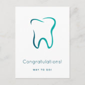 Zahnzahnmedizinischer Abschluss Postkarte (Vorderseite)