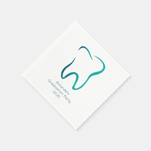 Zahnzahnmedizinischer Abschluss Serviette (Ecke)