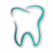 Zahnzahnmedizinisches Bild Aufkleber (Vorderseite)