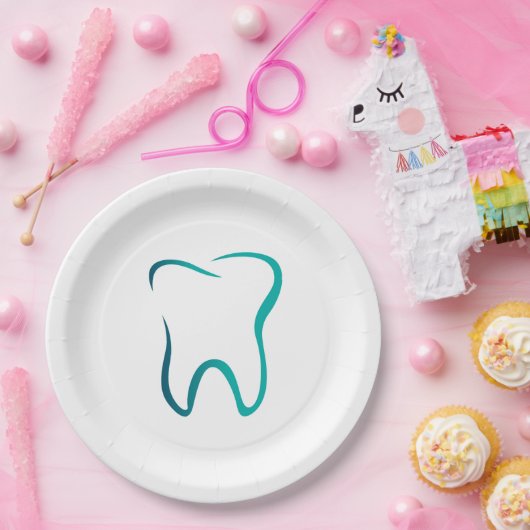 Zahnzahnmedizinisches Bild Pappteller (Party)