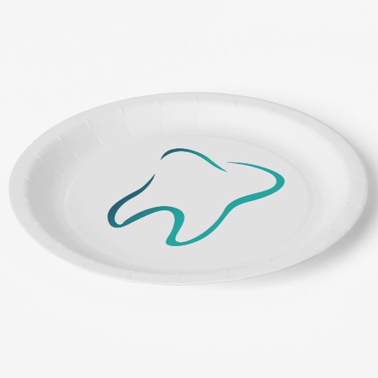 Zahnzahnmedizinisches Bild Pappteller (Schrägansicht)