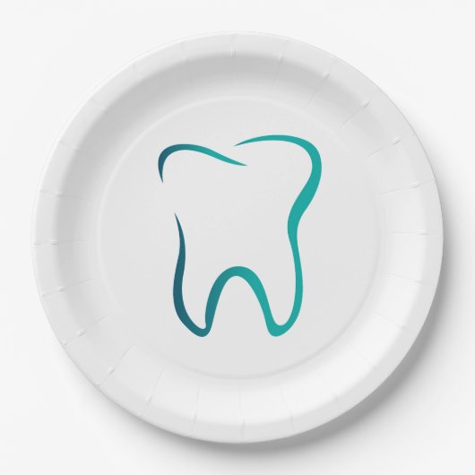 Zahnzahnmedizinisches Bild Pappteller (Vorderseite)