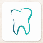 Zahnzahnmedizinisches Bild Rechteckiger Pappuntersetzer (Vorderseite)