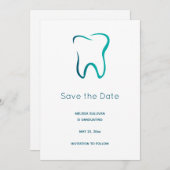 Zahnzahnmedizinisches Bild Save The Date (Vorne/Hinten)