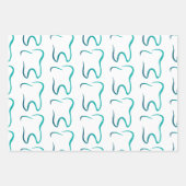 Zahnzahnmedizinisches Bildmuster Geschenkpapier Set (Vorderseite)