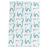 Zahnzahnmedizinisches Muster Mittlere Geschenktüte (Rückseite)
