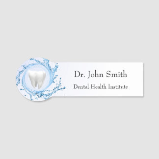 Zahnzahnwasser Beruflich Namensschild