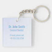 Zahnzahnwasser Beruflich Schlüsselanhänger (Rückseite)