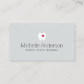 Zahnzahnzahnzahn mit Herzhellgrau Visitenkarte (Vorderseite)