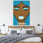 Zahursha Canvas Print Leinwanddruck (Insitu (Schlafzimmer))