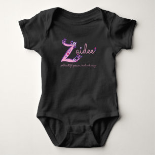 Zaidee Girls Z Name bedeutet angepasstes Baby Bekl Strampler