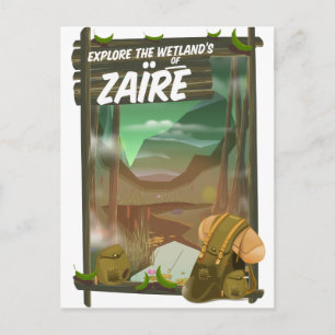 Zaïre afrikanische Abenteuer Postkarte