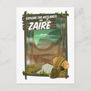Zaïre afrikanisches Abenteuer Postkarte