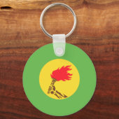 Zaire, Demokratische Republik Kongo-Flagge Schlüsselanhänger (Vorderseite)