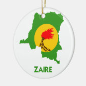 ZAIRE-KARTE KERAMIK ORNAMENT (Links)