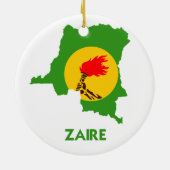 ZAIRE-KARTE KERAMIK ORNAMENT (Hinten)