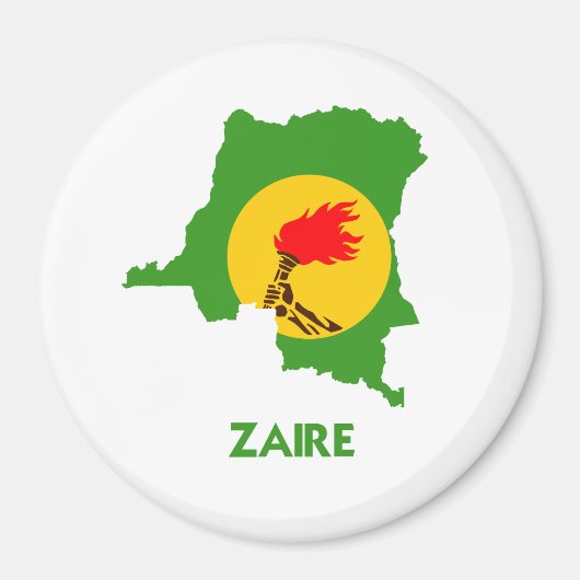 ZAIRE MAP MAGNET (Vorne)