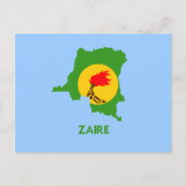 ZAIRE MAP POSTKARTE (Vorderseite)