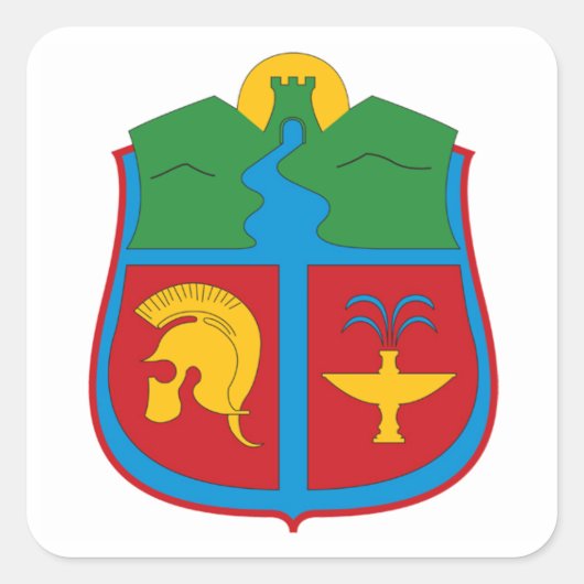 Zaječar Quadratischer Aufkleber (Vorderseite)