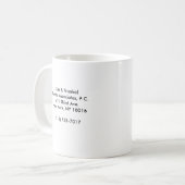 Zak u. Frankel zahnmedizinische Mitarbeiter Kaffeetasse (Vorderseite Links)