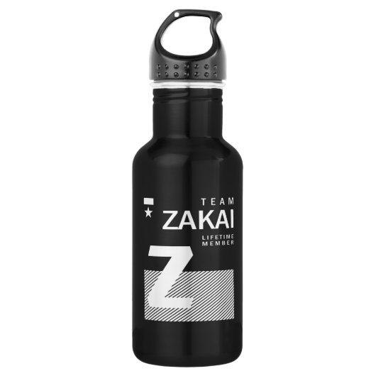 Zakai Personalisiert Name Birthday Edelstahlflasche (Vorderseite)