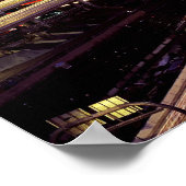 Zakim Bridge, Boston nachts Poster (Ecke)