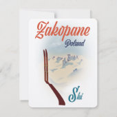 Zakopane Polen Ski-Plakat (Rückseite)