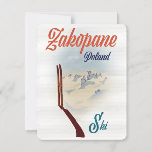 Zakopane Polen Ski-Plakat